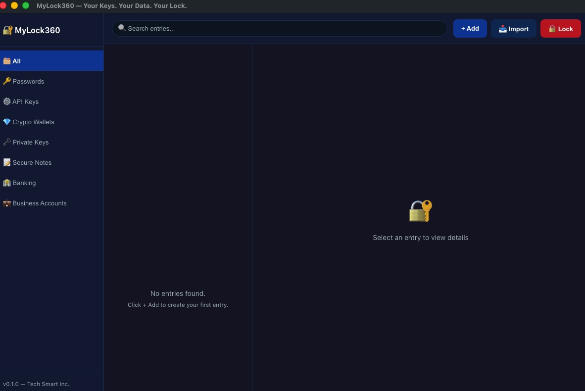 MyLock360 Vault Dashboard
